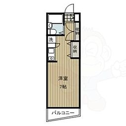 アトリウム・前田 ワンルームの間取図画像