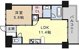 IZResidence 1LDKの間取図画像