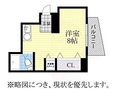 シャトー藤 1Kの間取図画像