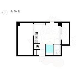 レナジア新栄 ワンルームの間取図画像