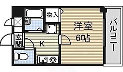 ニューユウチク 1Kの間取図画像