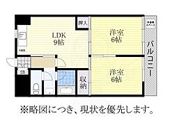 ヴィラ千石 2LDKの間取図画像