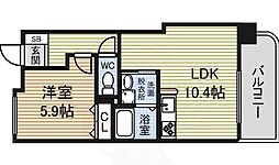 瑠璃光ビル 1LDKの間取図画像