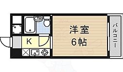 サンシャインサツキ 1Kの間取図画像