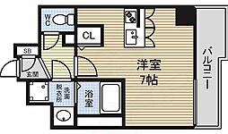 スクエアアパートメント ワンルームの間取図画像
