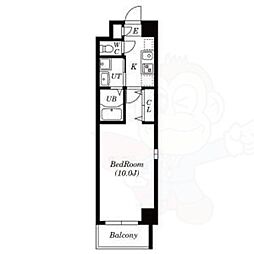 アルシオン 1Kの間取図画像