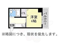 ハイツハシマ 1Kの間取図画像