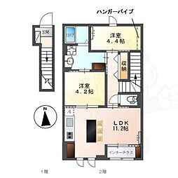 レオン 2LDKの間取図画像