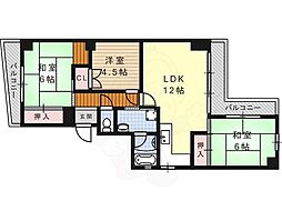 シャトー藤 3LDKの間取図画像