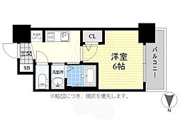 エステムコート名古屋新栄2アリーナ 1Kの間取図画像