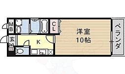 本州ビル3 1Kの間取図画像