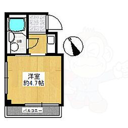 ハイツイヅミ ワンルームの間取図画像