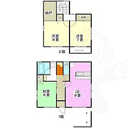 津金タウンハウス 3LDKの間取図画像