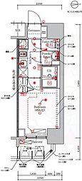 名古屋市中区平和2丁目マンション 1Kの間取図画像