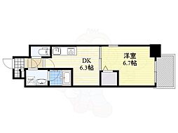 ルナクレシエンテ 1DKの間取図画像
