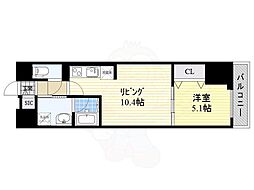 グランルクレ新栄ウエスト 1LDKの間取図画像