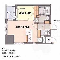S-RESIDENCE千種belvia TOWER(べルヴィアタワー) 1LDKの間取図画像