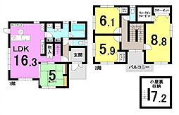 守山市川田町　中古　戸建て 4LDKの間取り