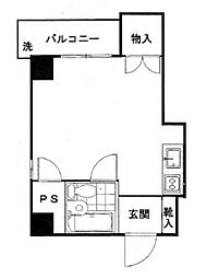 シャトー広尾 ワンルームの間取図画像