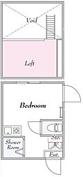 ハイツ多摩川C号棟 ワンルームの間取図画像