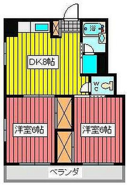 ドムスアルバ ｜埼玉県川口市本町4丁目(賃貸マンション2DK・4階・42.00㎡)の写真 その2