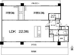メゾンアーデン 1階2LDKの間取り
