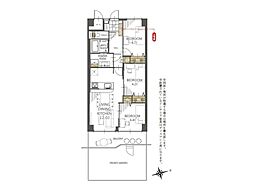 メゾンエクレーレニュー昭島 3LDKの間取図画像