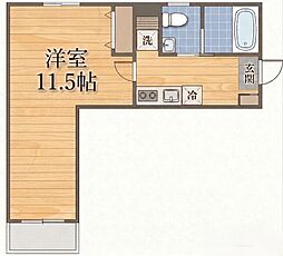 プロスペリティ 1Kの間取図画像