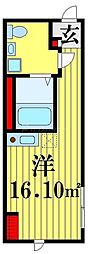 WILLENISHIARAI2 ワンルームの間取図画像