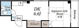 ドエル・サツミ 3階1DKの間取り