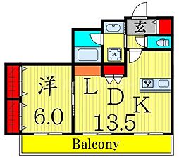 間取図画像 1LDK