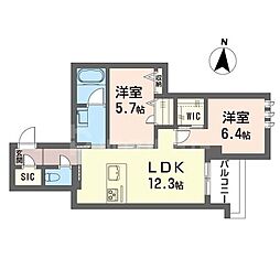 間取図画像 2LDK