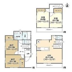Kolet青井六丁目 1階2SLDKの間取り