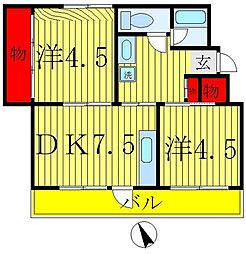 間取図画像 2DK