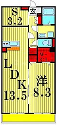 ヴィラ西新井 1階1SLDKの間取り