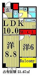 ソフィアガーデン 2LDKの間取図画像