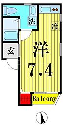 ボニートフレサ ワンルームの間取図画像