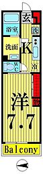 リブリ・グランディール西新井 1Kの間取図画像