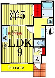 PetiteFleur 1LDKの間取図画像