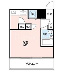 メゾン・ド・キリイ ワンルームの間取図画像