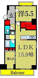 ロイジェント西新井 2LDKの間取図画像