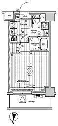 メイクスアート五反野 1Kの間取図画像