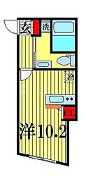 REPURE竹の塚レジデンス ワンルームの間取図画像