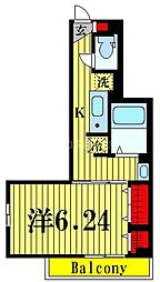 エミネンスf 1Kの間取図画像