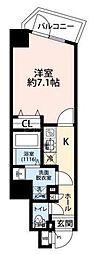 プレール・ドゥーク西新井2 1Kの間取図画像