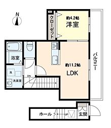 すずしげテラス 1LDKの間取図画像