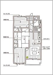 ユトリロキャッスル 3LDKの間取図画像