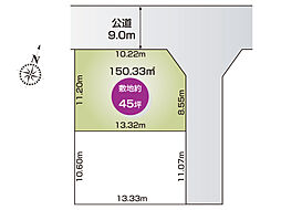 所沢市山口・全2区画　建築条件なし土地　A区画　〜45坪〜