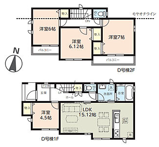 間取り：【D号棟　間取図】