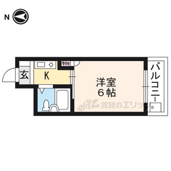 ナルド北白川 203｜京都府京都市左京区北白川堂ノ前町(賃貸マンション1K・2階・16.50㎡)の写真 その2